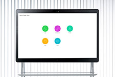 Cisco Webex kann freistehen oder an die Wand montiert werden