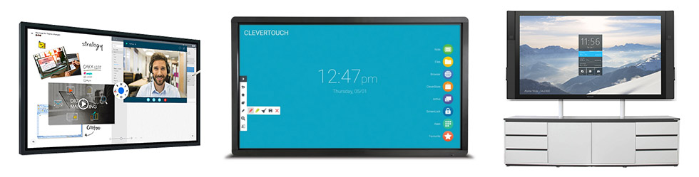 Nebeneinander Reihung unterschiedlicher Bildschirme.