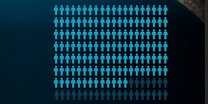 Grafik vieler Menschen Icons