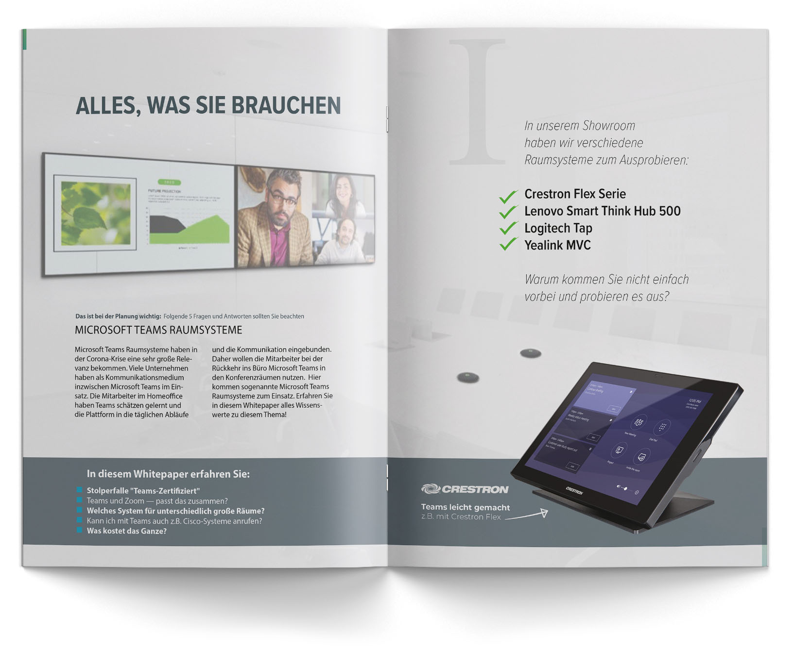 Ein aufgeschlagenes Buch mit einem Tablet darauf.