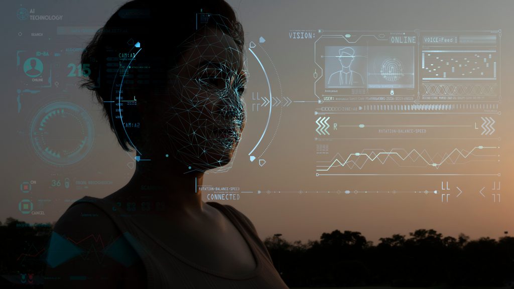 Facial Recognition System concept with Face Recognition