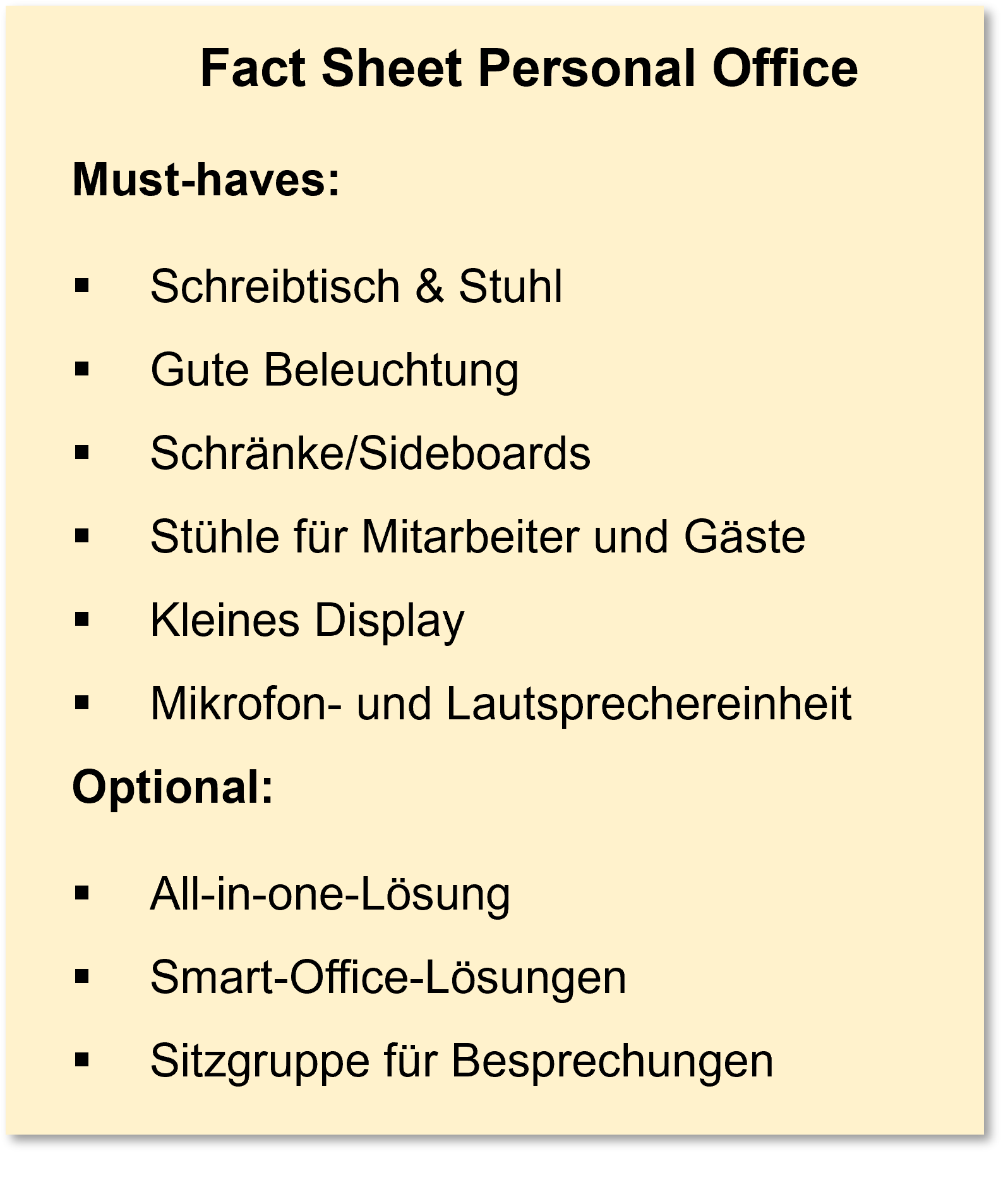 Factsheet zum Personal Office.