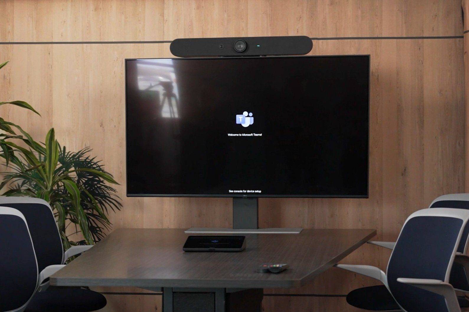 A Velocity meeting room running Microsoft Teams Rooms